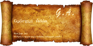 Györgyi Ádám névjegykártya